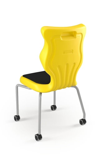Krzesło Spider Move Soft rozmiar 3 siedzisko żółty/stelaż szary - Krzesło szkolne Spider Move Soft rozmiar 3 żółty