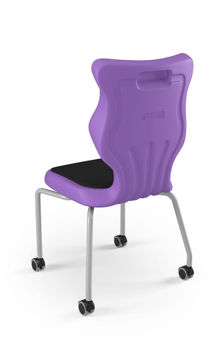 Krzesło Spider Move Soft rozmiar 4 siedzisko fioletowy/stelaż szary - Krzesło szkolne Spider Move Soft rozmiar 4 fioletowy