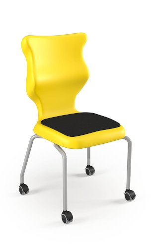 Krzesło szkolne Spider Move Soft rozmiar 5 żółty