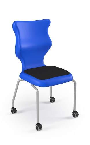 Krzesło Spider Move Soft rozmiar 6 siedzisko niebieski/stelaż szary - Krzesło szkolne/studenckie Spider Move Soft rozmiar 6 niebieski