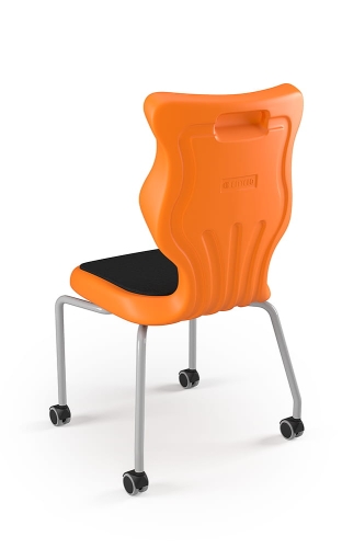 Krzesło Spider Move Soft rozmiar 6 siedzisko pomarańczowy/stelaż szary - Krzesło szkolne/studenckie Spider Move Soft rozmiar 6 pomarańczowy