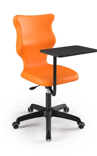 Krzesło Twist Plus czarny rozmiar 6 pomarańczowy- stopki - Krzesło szkolne/studenckie Twist Plus rozmiar 6 pomarańczowy - stópki