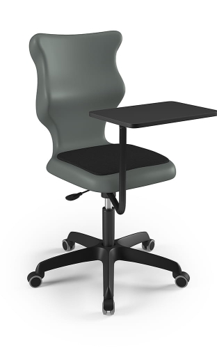 Krzesło Twist Plus Soft czarny rozmiar 5 szary - kółka