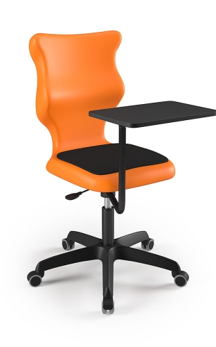 Krzesło Twist Plus Soft czarny rozmiar 5 pomarańczowy- stopki