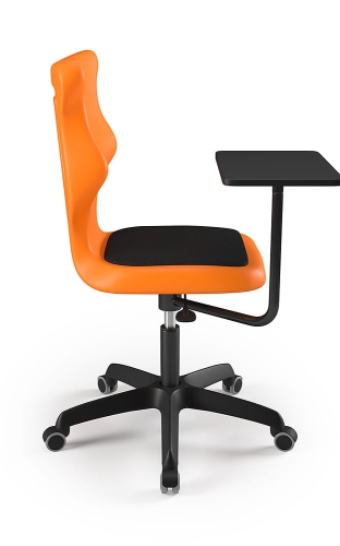 Krzesło szkolne/studenckie Twist Plus Soft rozmiar 6 pomarańczowy - kółka