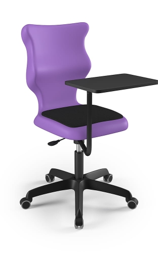 Krzesło Twist Plus Soft czarny rozmiar 6 fioletowy - kółka