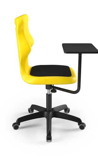 Krzesło Twist Plus Soft czarny rozmiar 6 żółty - kółka - Krzesło szkolne/studenckie Twist Plus Soft rozmiar 6 żółty - kółka