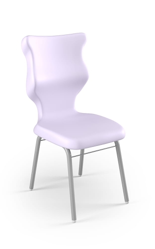 Krzesło Classic rozmiar 6 siedzisko pastelowy fioletowy/stelaż biały - Krzesło szkolne/studenckie Classic rozmiar 6 pastelowy fioletowy