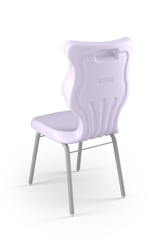Krzesło Classic rozmiar 6 siedzisko pastelowy fioletowy/stelaż biały - Krzesło szkolne/studenckie Classic rozmiar 6 pastelowy fioletowy