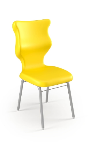 Krzesło Classic rozmiar 6 siedzisko żółty/stelaż biały - Krzesło szkolne/studenckie Classic rozmiar 6 żółty