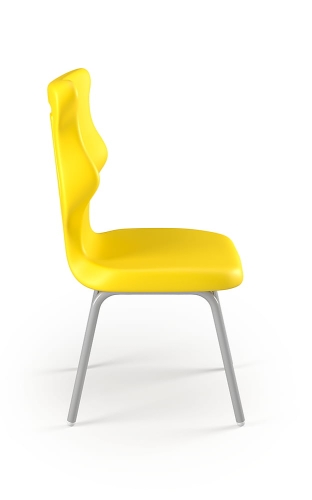 Krzesło Classic rozmiar 6 siedzisko żółty/stelaż biały - Krzesło szkolne/studenckie Classic rozmiar 6 żółty