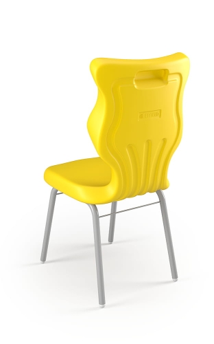 Krzesło Classic rozmiar 6 siedzisko żółty/stelaż biały - Krzesło szkolne/studenckie Classic rozmiar 6 żółty