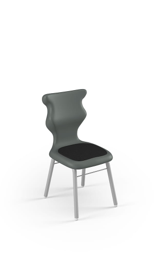 Krzesło Classic Soft rozmiar 1 siedzisko szary/stelaż biały - Krzesło szkolne Classic Soft rozmiar 1 szary