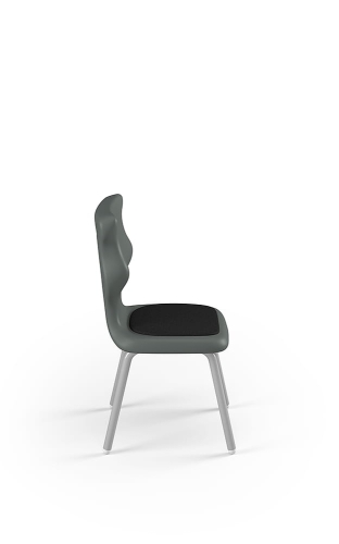 Krzesło Classic Soft rozmiar 1 siedzisko szary/stelaż biały - Krzesło szkolne Classic Soft rozmiar 1 szary