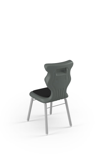 Krzesło Classic Soft rozmiar 1 siedzisko szary/stelaż biały - Krzesło szkolne Classic Soft rozmiar 1 szary