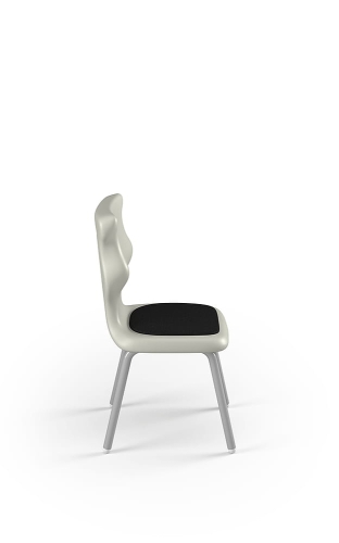 Krzesło Classic Soft rozmiar 1 siedzisko jasny szary/stelaż biały - Krzesło szkolne Classic Soft rozmiar 1 jasny szary