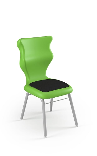 Krzesło Classic Soft rozmiar 3 siedzisko zielony/stelaż biały - Krzesło szkolne Classic Soft rozmiar 3 zielony