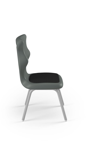 Krzesło Classic Soft rozmiar 3 siedzisko szary/stelaż biały - Krzesło szkolne Classic Soft rozmiar 3 szary