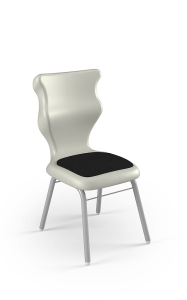 Krzesło Classic Soft rozmiar 3 siedzisko jasny szary/stelaż biały