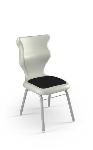 Krzesło Classic Soft rozmiar 4 siedzisko jasny szary/stelaż biały