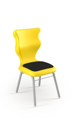 Krzesło szkolne Classic Soft rozmiar 4 żółty