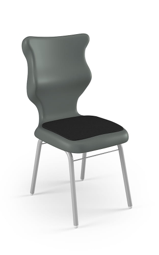 Krzesło Classic Soft rozmiar 6 siedzisko szary/stelaż biały - Krzesło szkolne/studenckie Classic Soft rozmiar 6 szary