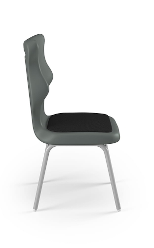 Krzesło Classic Soft rozmiar 6 siedzisko szary/stelaż biały - Krzesło szkolne/studenckie Classic Soft rozmiar 6 szary