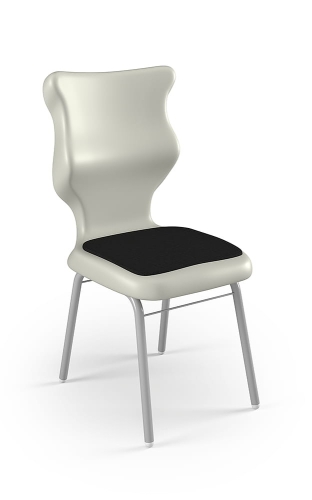 Krzesło Classic Soft rozmiar 6 siedzisko jasny szary/stelaż biały - Krzesło szkolne/studenckie Classic Soft rozmiar 6 jasny szary