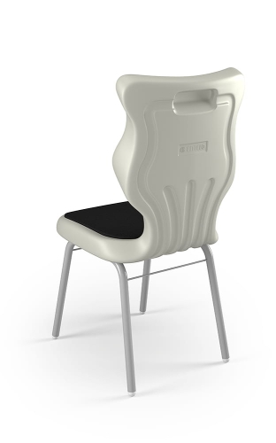 Krzesło Classic Soft rozmiar 6 siedzisko jasny szary/stelaż biały - Krzesło szkolne/studenckie Classic Soft rozmiar 6 jasny szary