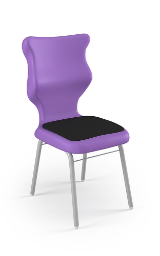 Krzesło Classic Soft rozmiar 6 siedzisko fioletowy/stelaż biały - Krzesło szkolne/studenckie Classic Soft rozmiar 6 fioletowy