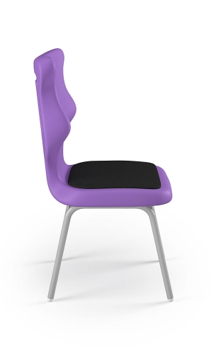 Krzesło Classic Soft rozmiar 6 siedzisko fioletowy/stelaż biały - Krzesło szkolne/studenckie Classic Soft rozmiar 6 fioletowy