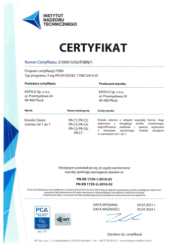 Krzesło Classic Soft rozmiar 6 siedzisko fioletowy/stelaż biały - 50e11a829cc60d42e25a2b8ce775dee5