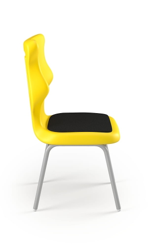 Krzesło Classic Soft rozmiar 6 siedzisko żółty/stelaż biały - Krzesło szkolne/studenckie Classic Soft rozmiar 6 żółty