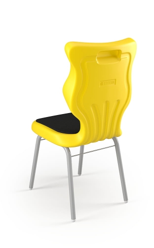 Krzesło Classic Soft rozmiar 6 siedzisko żółty/stelaż biały - Krzesło szkolne/studenckie Classic Soft rozmiar 6 żółty