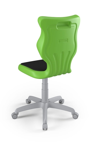 Twist Soft szary siedzisko zielone rozmiar 4 WK+P - bez podłokietników - stopki - Krzesło szkolne Twist Soft zielone rozmiar 4