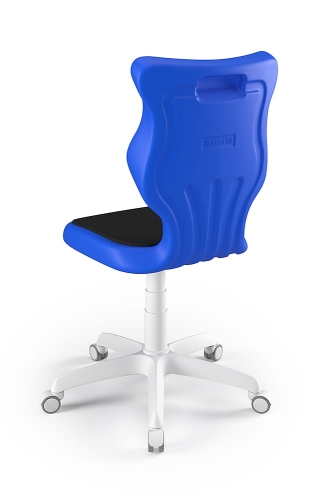 Twist Soft szary siedzisko niebieskie rozmiar 4 WK+P - bez podłokietników - stopki - Krzesło szkolne Twist Soft niebieskie rozmiar 4