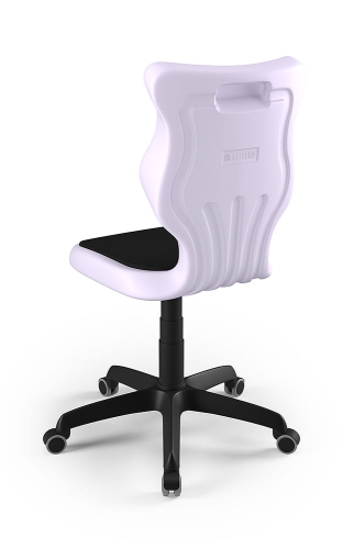 Twist Soft szary siedzisko pastelowe fioletowe rozmiar 4 WK+P - bez podłokietników - stopki - Krzesło szkolne Twist Soft pastelowe fioletowe rozmiar 4