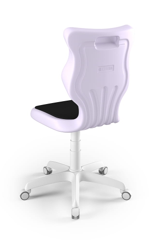 Twist Soft szary siedzisko pastelowe fioletowe rozmiar 4 WK+P - bez podłokietników - stopki - Krzesło szkolne Twist Soft pastelowe fioletowe rozmiar 4