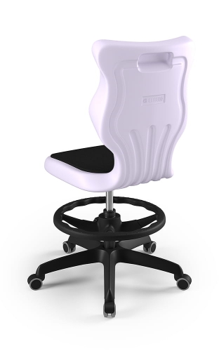 Twist Soft szary siedzisko pastelowe fioletowe rozmiar 4 WK+P - bez podłokietników - stopki - Krzesło szkolne Twist Soft pastelowe fioletowe rozmiar 4