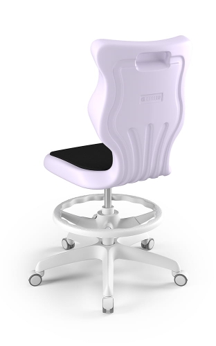 Twist Soft szary siedzisko pastelowe fioletowe rozmiar 4 WK+P - bez podłokietników - stopki - Krzesło szkolne Twist Soft pastelowe fioletowe rozmiar 4