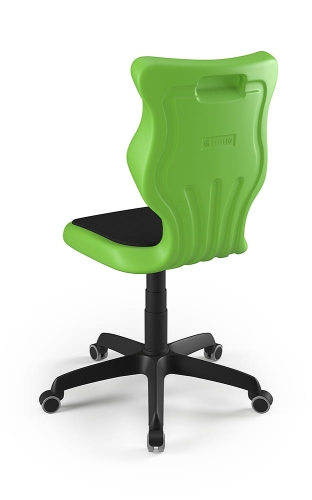 Twist Soft szary siedzisko zielone rozmiar 5 WK+P - bez podłokietników - stopki - Krzesło szkolne Twist Soft zielone rozmiar 5