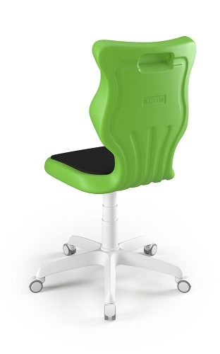 Twist Soft szary siedzisko zielone rozmiar 5 WK+P - bez podłokietników - stopki - Krzesło szkolne Twist Soft zielone rozmiar 5