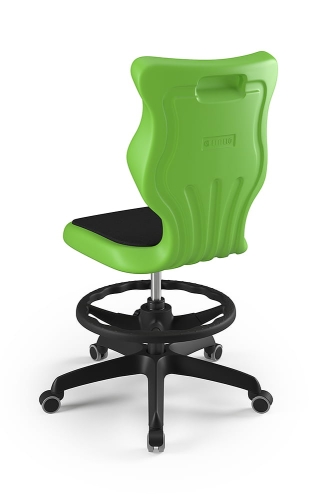 Twist Soft szary siedzisko zielone rozmiar 5 WK+P - bez podłokietników - stopki - Krzesło szkolne Twist Soft zielone rozmiar 5