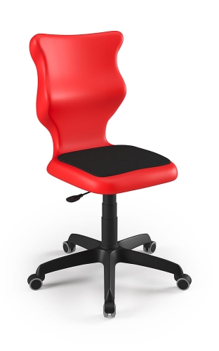 Twist Soft szary siedzisko czerwone rozmiar 5 WK+P - bez podłokietników - stopki - Krzesło szkolne Twist Soft czerwone rozmiar 5