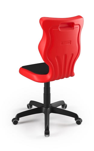 Twist Soft szary siedzisko czerwone rozmiar 5 WK+P - bez podłokietników - stopki - Krzesło szkolne Twist Soft czerwone rozmiar 5