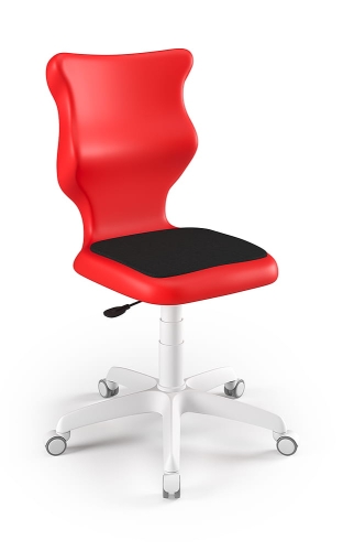 Twist Soft szary siedzisko czerwone rozmiar 5 WK+P - bez podłokietników - stopki - Krzesło szkolne Twist Soft czerwone rozmiar 5