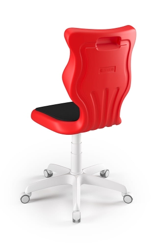 Twist Soft szary siedzisko czerwone rozmiar 5 WK+P - bez podłokietników - stopki - Krzesło szkolne Twist Soft czerwone rozmiar 5