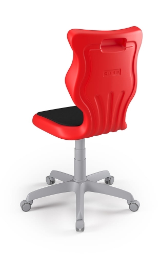 Twist Soft szary siedzisko czerwone rozmiar 5 WK+P - bez podłokietników - stopki - Krzesło szkolne Twist Soft czerwone rozmiar 5