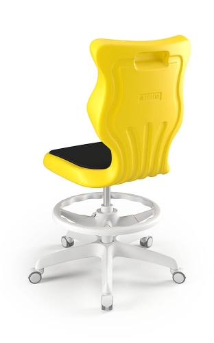 Twist Soft szary siedzisko żółte rozmiar 5 WK+P - bez podłokietników - stopki - Krzesło szkolne Twist Soft żółte rozmiar 5