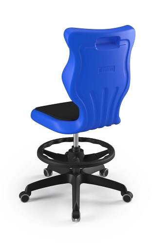 Twist Soft szary siedzisko niebieskie rozmiar 6 WK+P - bez podłokietników - stopki - Krzesło szkolne/studenckie Twist Soft niebieskie rozmiar 6